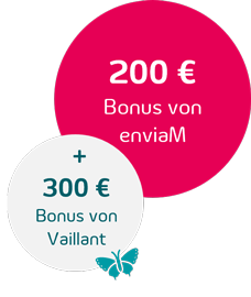 Störer Frühlingsaktion von Vaillant mit bis zu 500 Euro Bonus